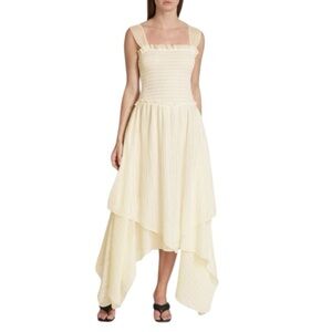 RAMY BROOK - NWT Luella Pleated Chiffon Handkerchief Midi Dress Sz M